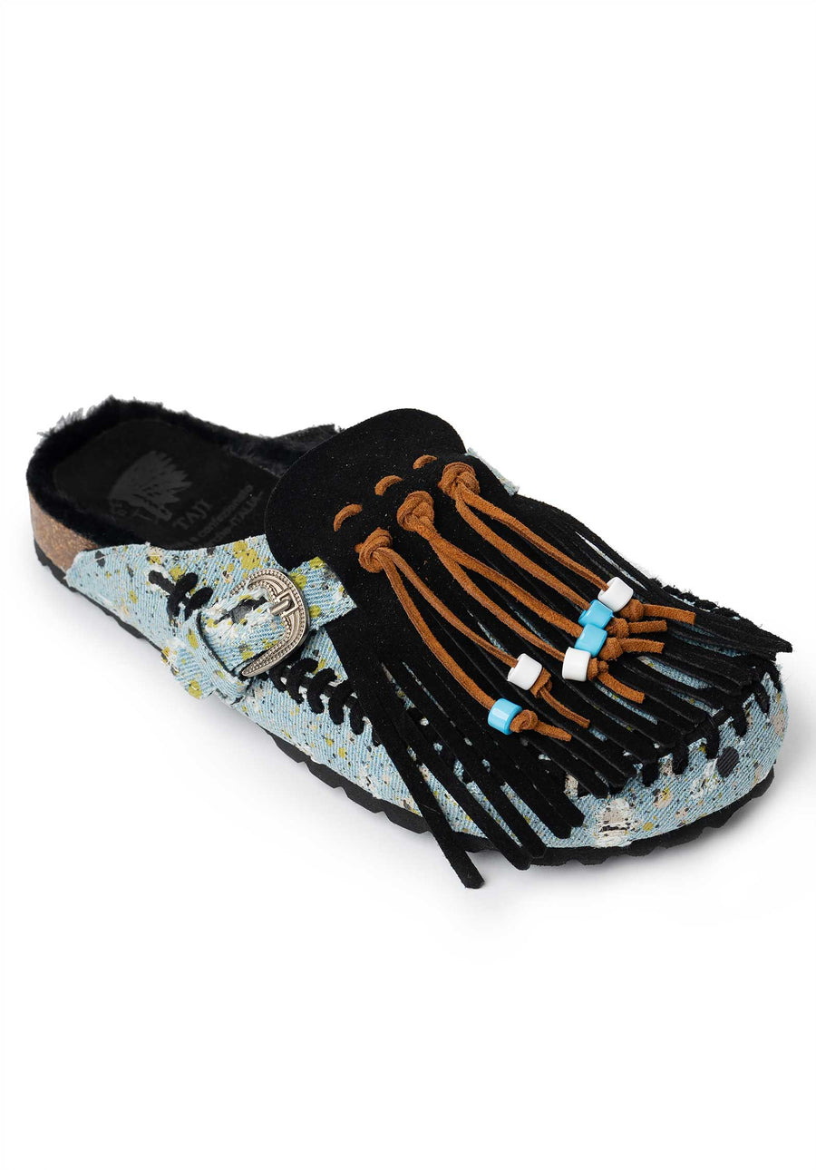 Sandal Paint Caribe Denim Nero