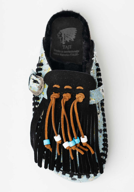 Sandal Caribe Denim Nero