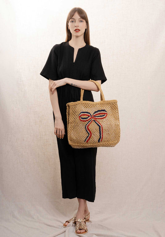 Beach Bag Ribbon Small Mustard