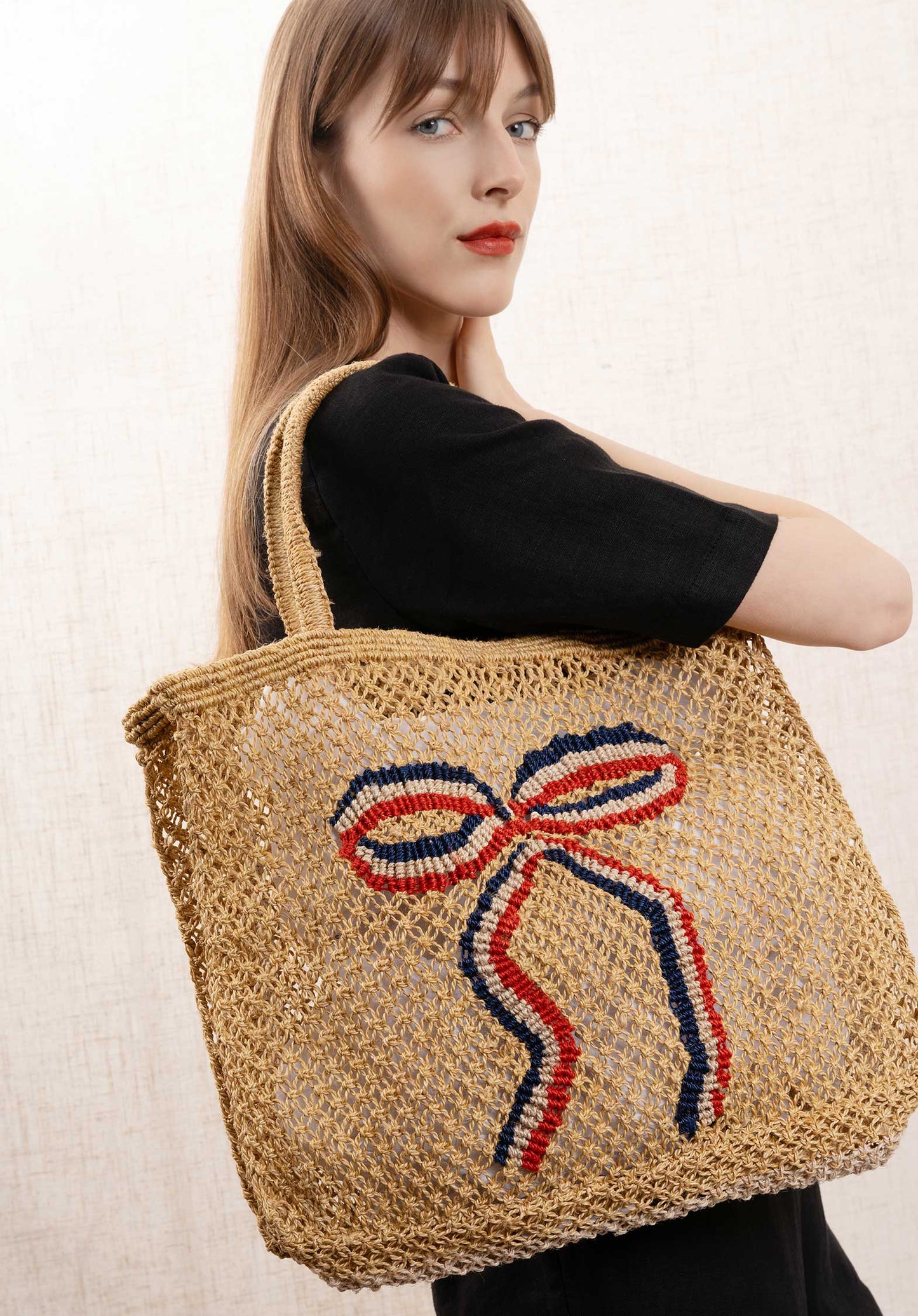 Beach Bag Ribbon Small Mustard