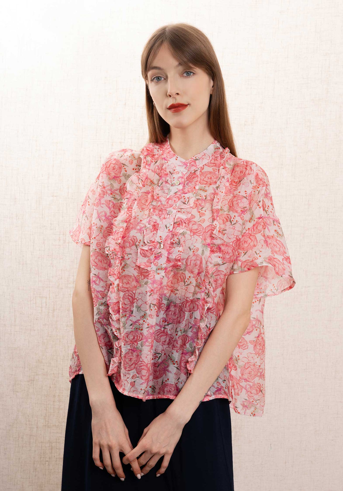 Blouse Sc093 2 Sc093-2 Rose-Pink