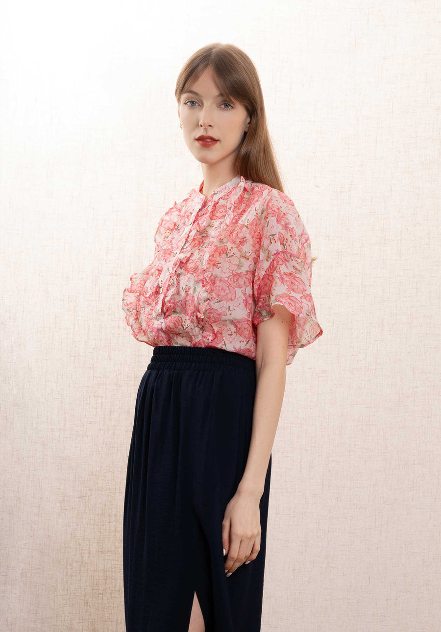 Blouse Sc093 2 Sc093-2 Rose-Pink