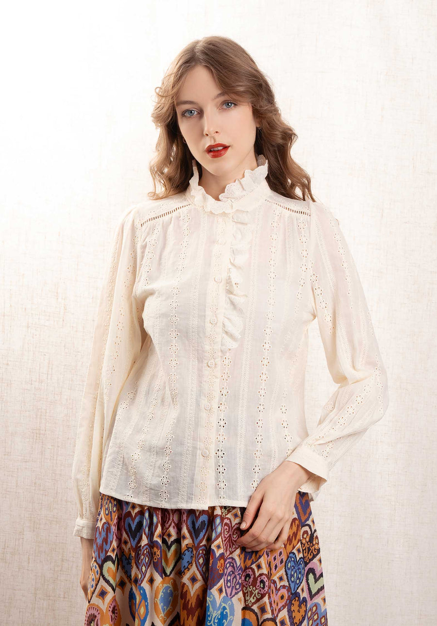 Blouse F21030 Beige