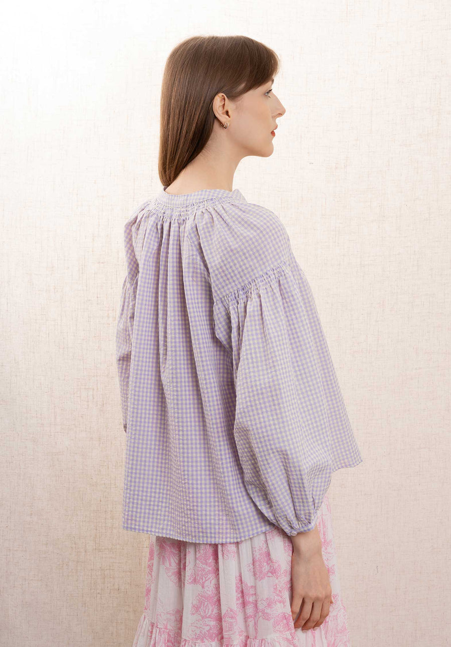 Blouse 5183-1707 Lilac-Checks