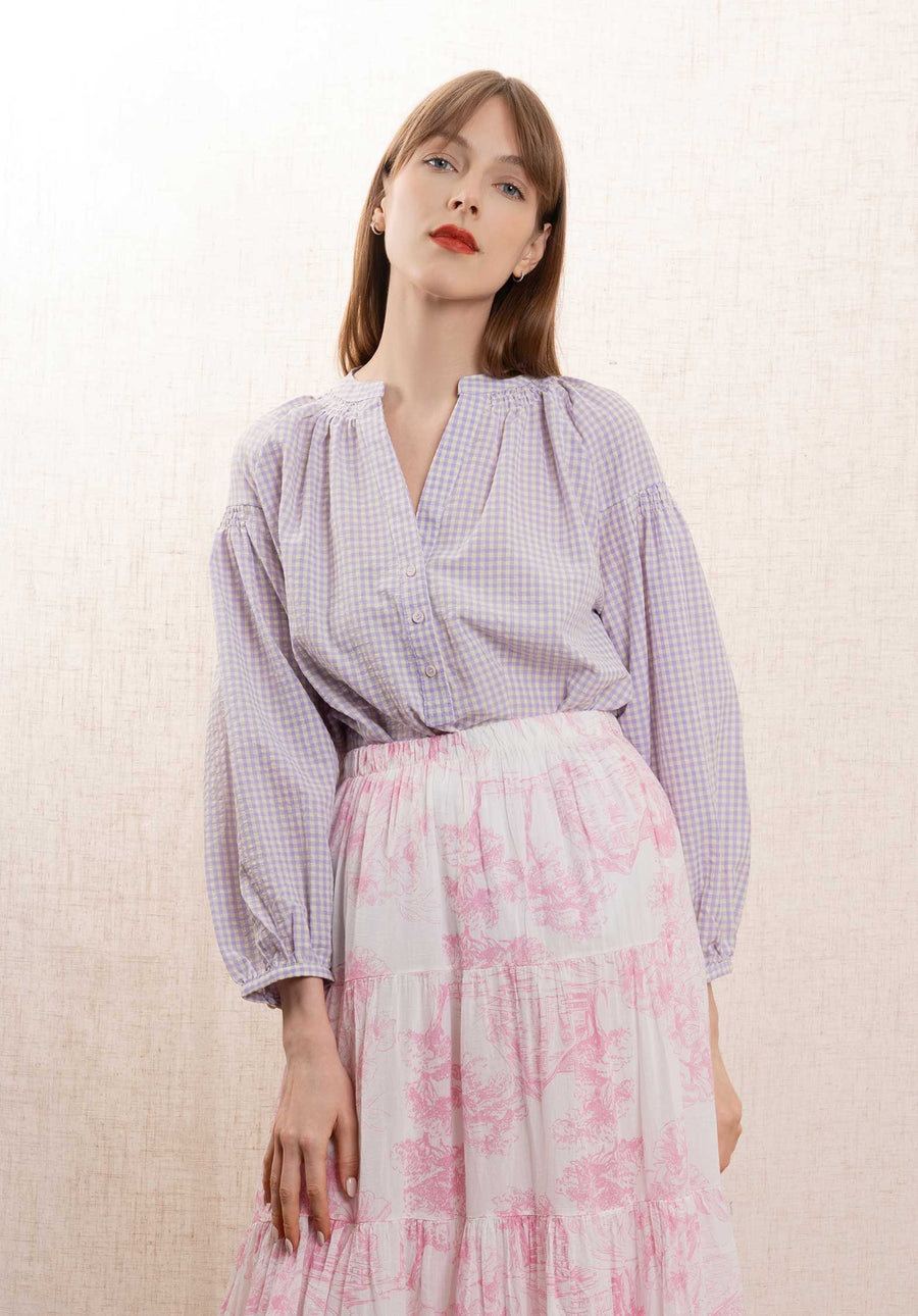 Blouse 5183-1707 Lilac-Checks