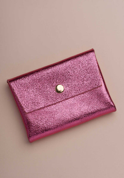 Les Cleias | Pouch Double Leather Bag - Deep Rose-Fonce