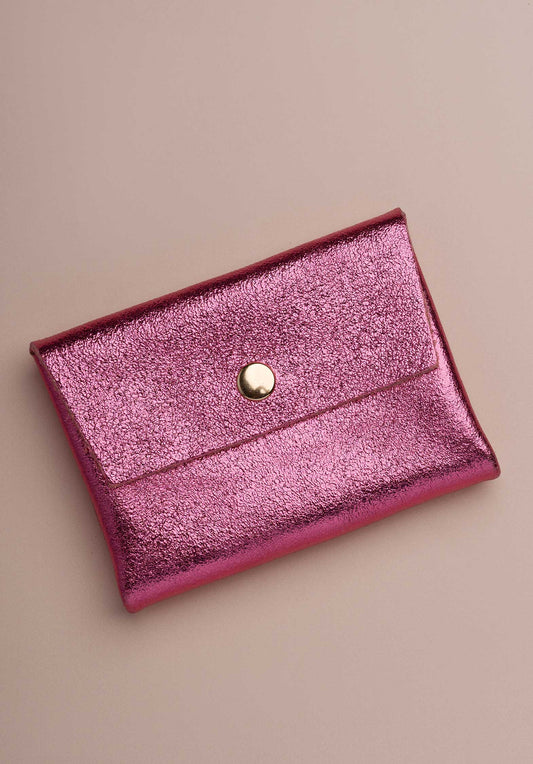 Les Cleias | Pouch Double Leather Bag - Deep Rose-Fonce