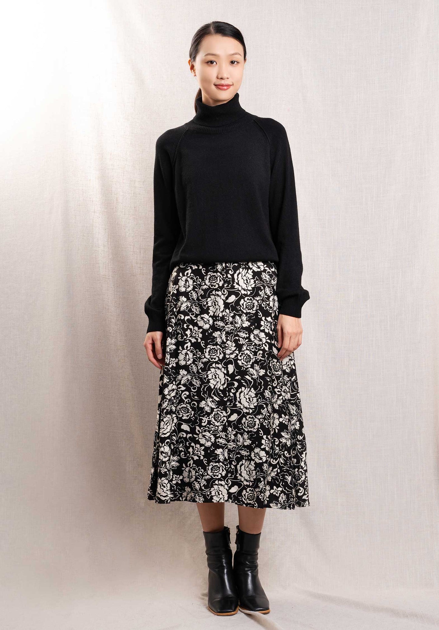 Turtleneck Knitted Paremo 9873 Noir