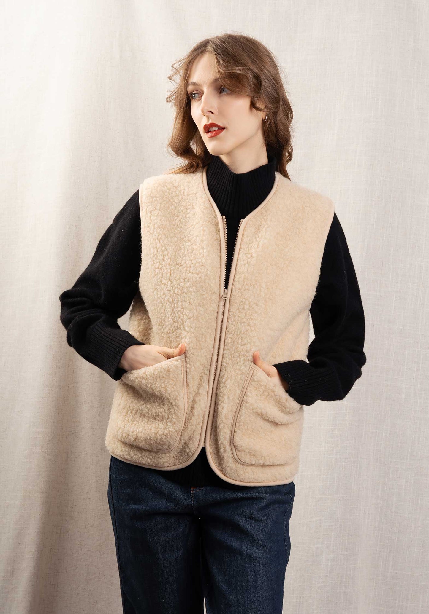 Vest Pepitko Beige