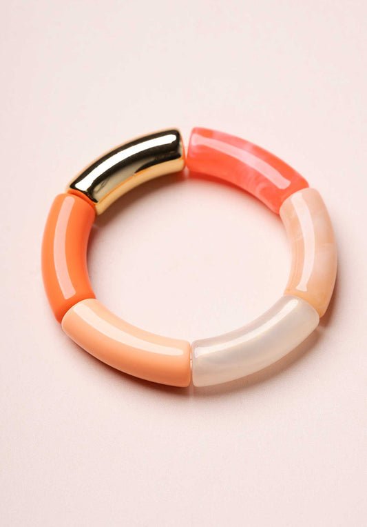 Bracelet Lithos Jonc Orange
