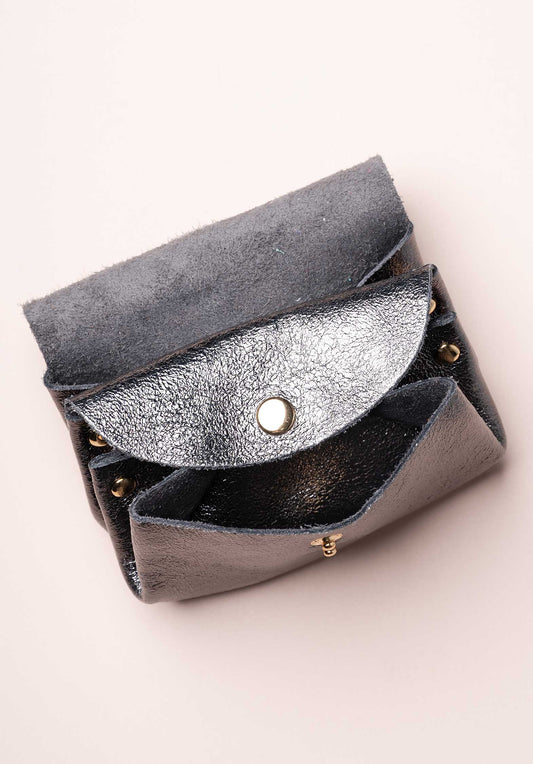 Pouch Accordeon Porte Argente-Fonce