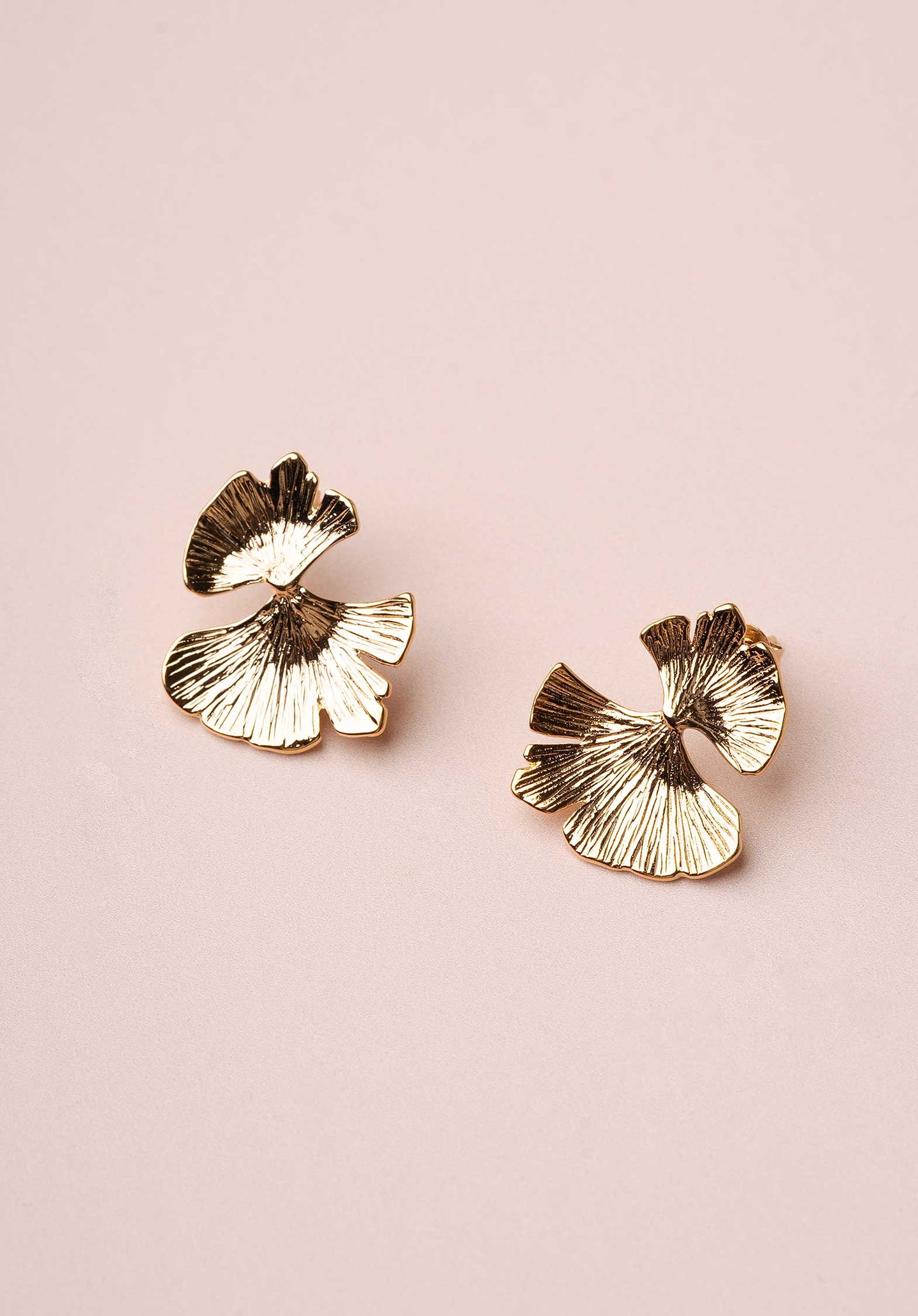 Earring 23pcler20 Ginkgo Leaf Bouc Gold