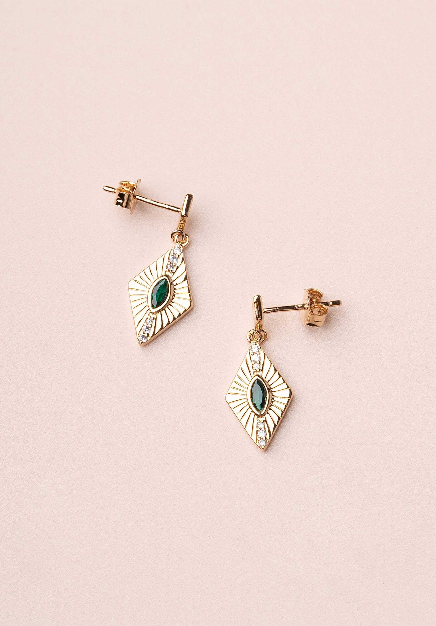 Earring 23ptper19 Liz Boucles Green