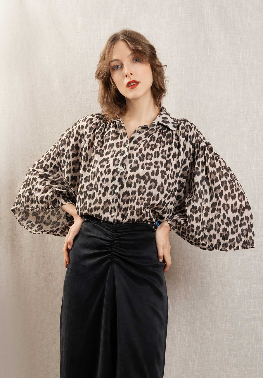 Blouse 13019 Blouse Leopard