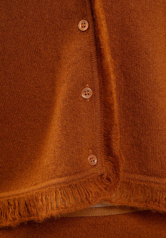 Cardigan Cashmere Fri Car Brown