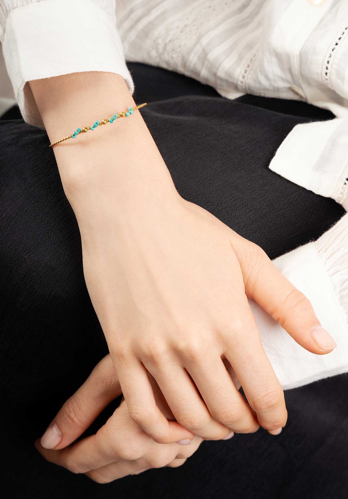 LES CLEIAS | Floryne Bangle - Light-Blue