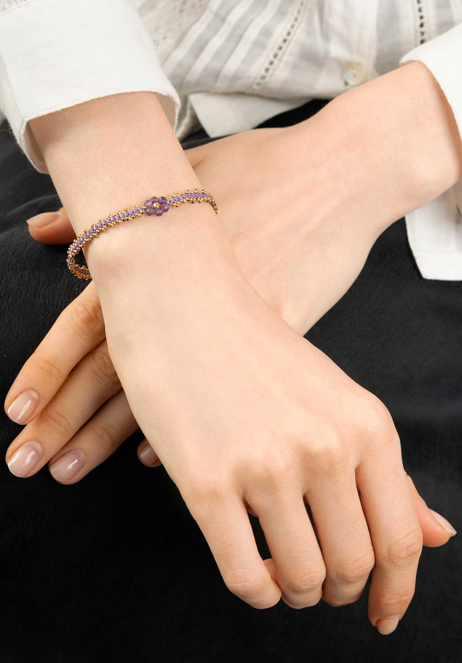 Bracelet Lc2154b Fleurine Purple