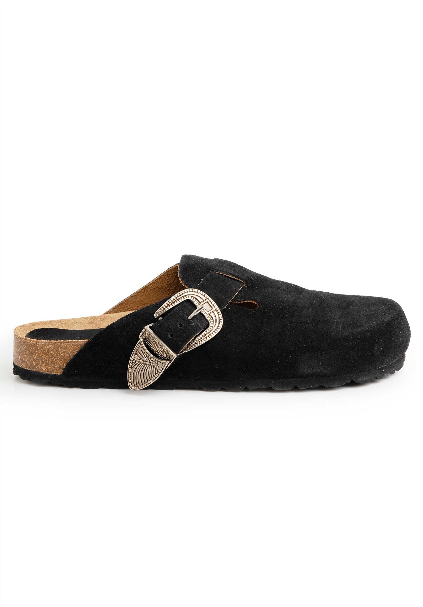 Sandal Sabot Suede Nero