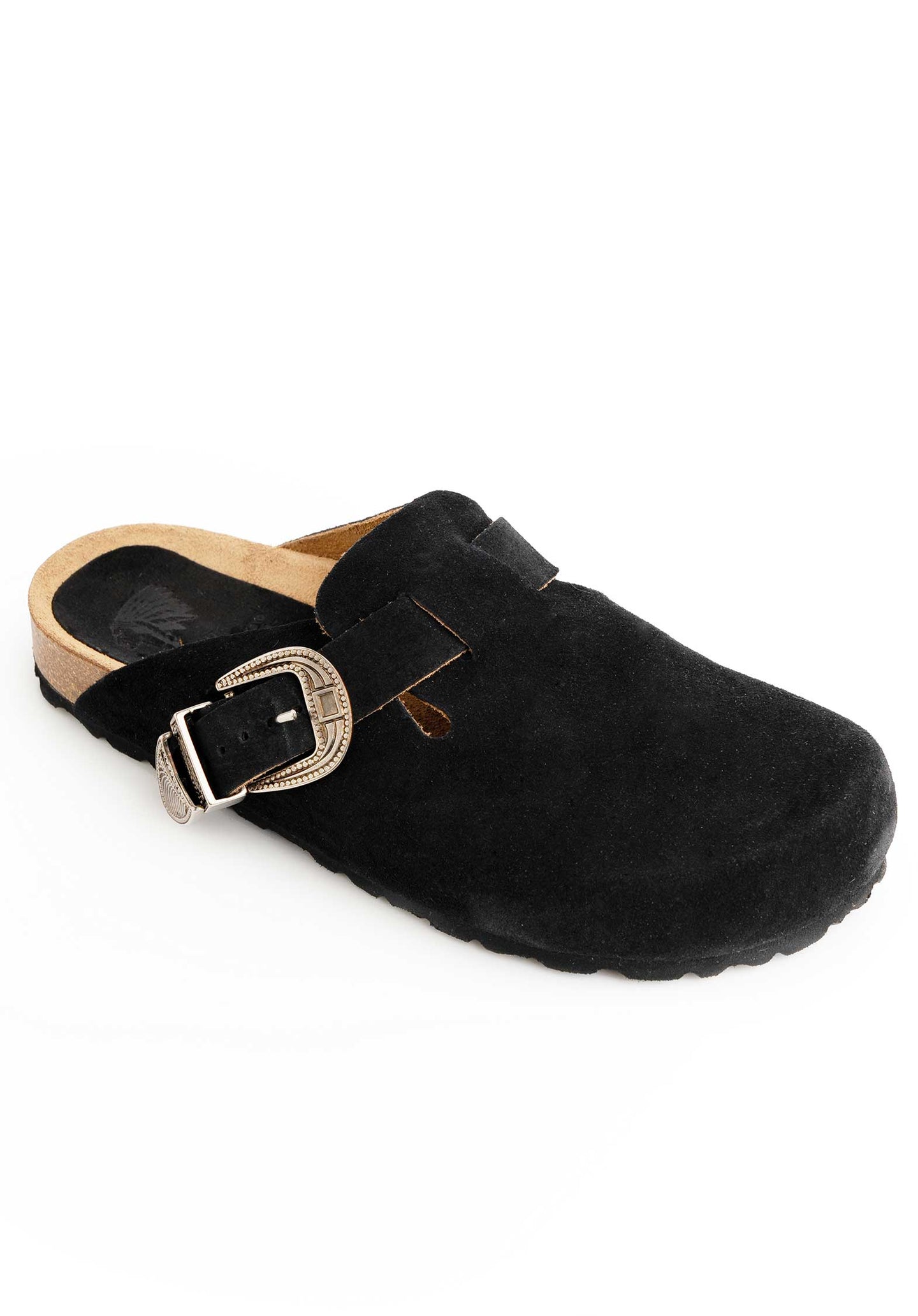 Sandal Sabot Suede Nero