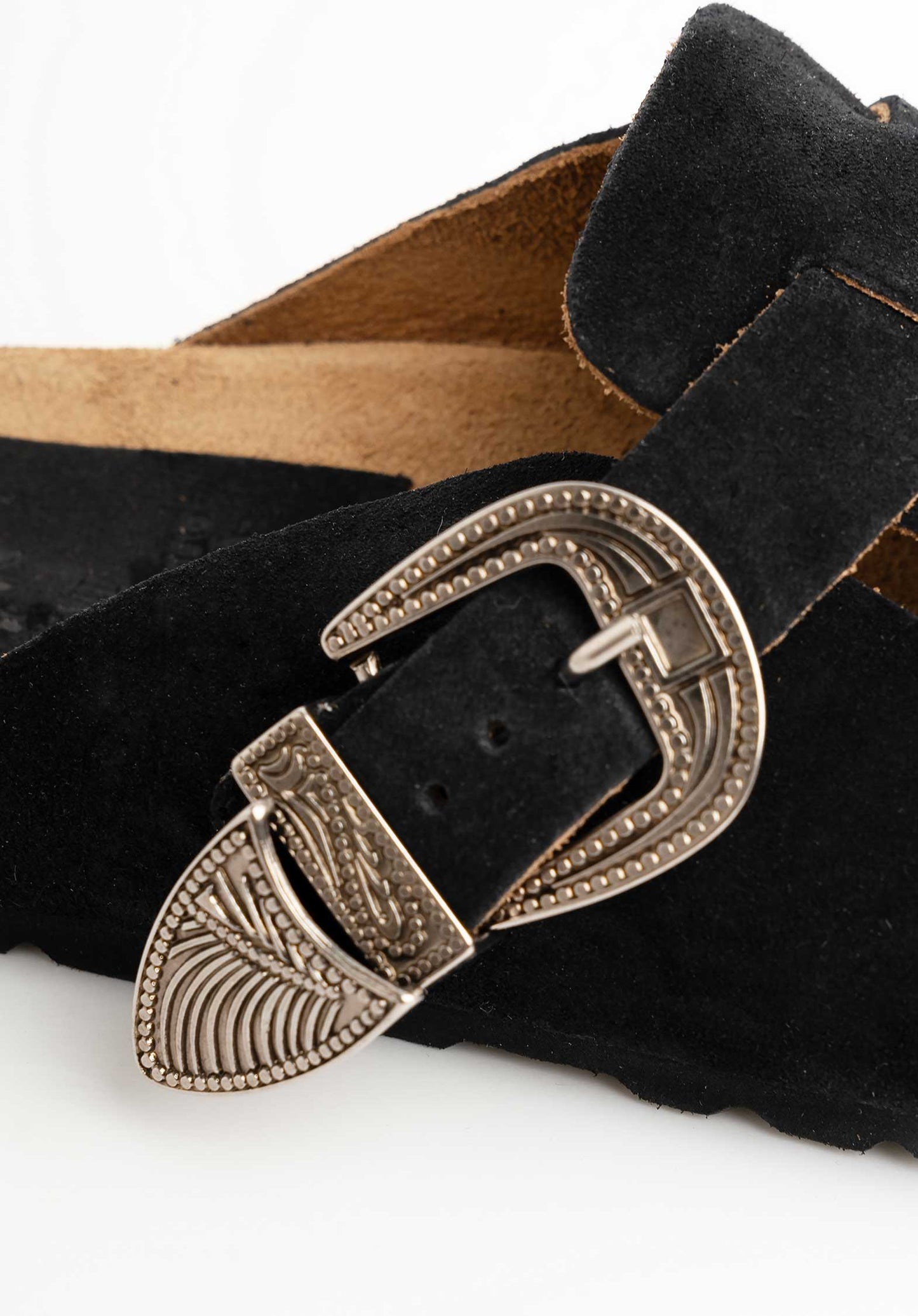 Sandal Sabot Suede Nero