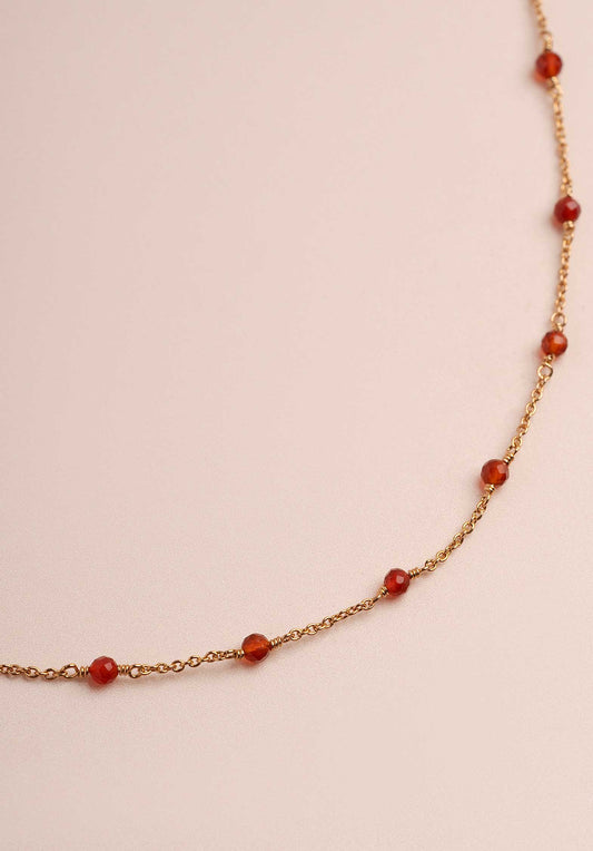 Necklace Dilara Stone Nec Red-Agathe