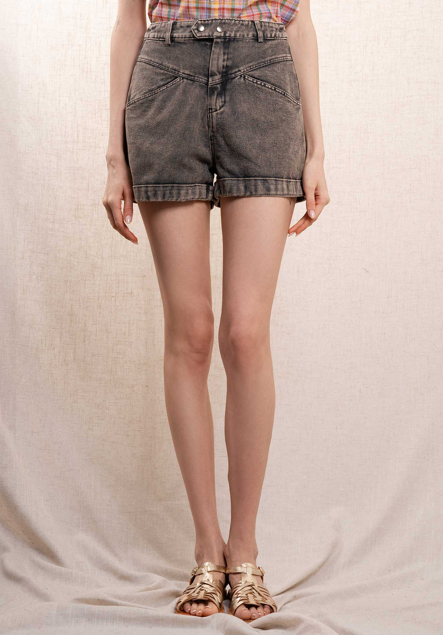 Denim Shorts P120 Dark-Grey