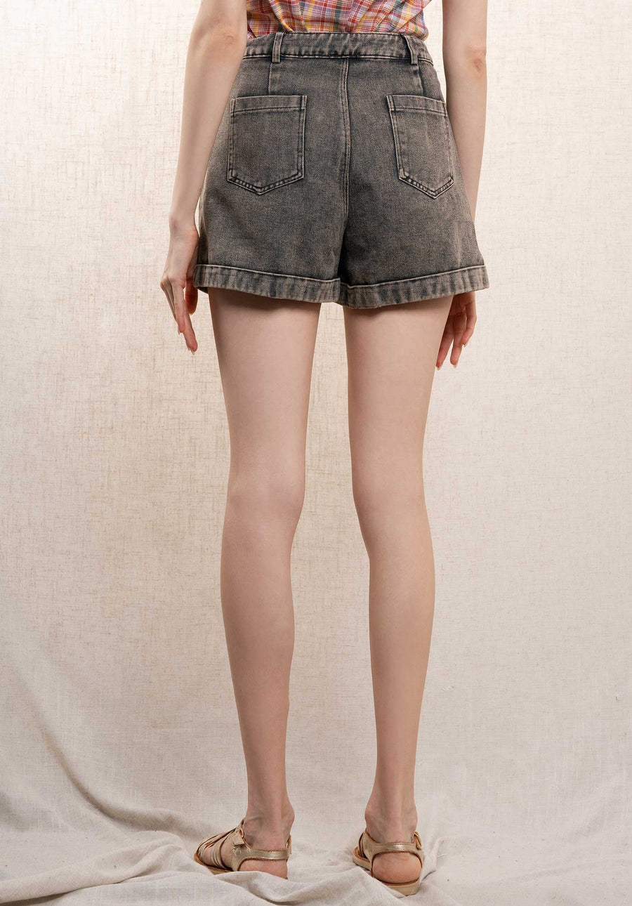 Denim Shorts P120 Dark-Grey