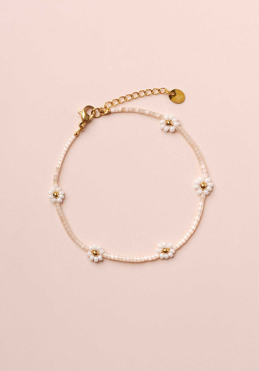 Bracelet Miyuki Flo Lc334b White