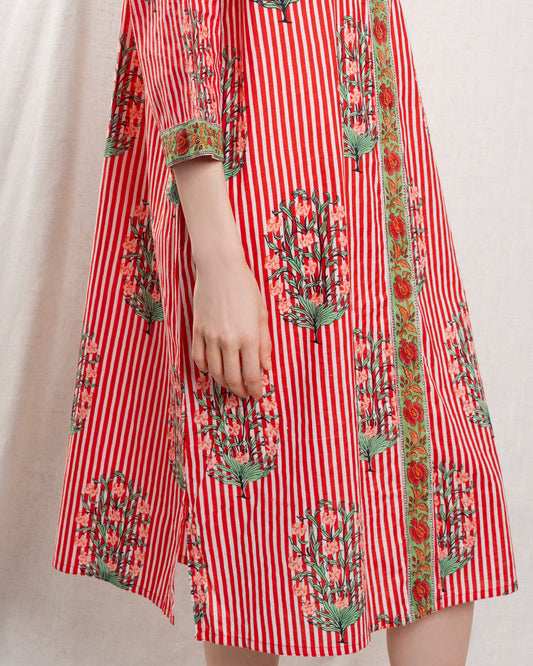 Dress Comporta Kaftan Cherry-Stripes