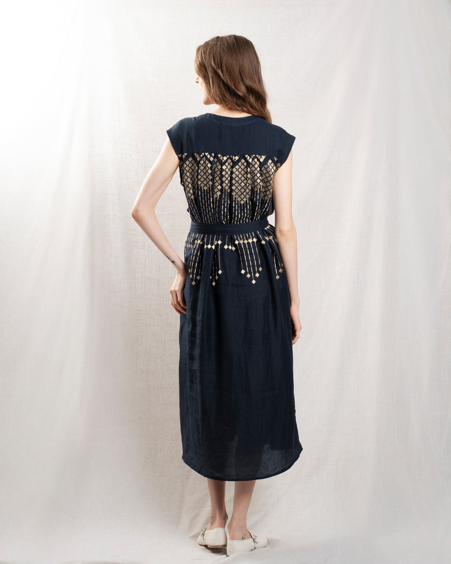 Dress 4083196 Blue-Navy-Gold