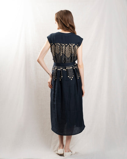 Dress 4083196 Blue-Navy-Gold
