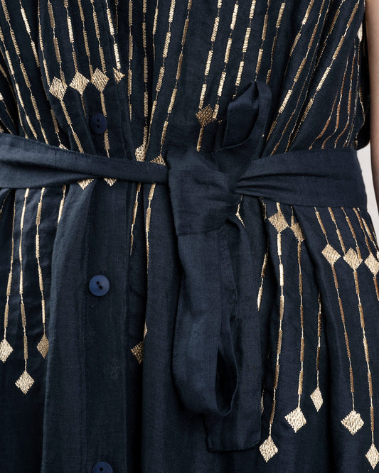 Dress 4083196 Blue-Navy-Gold