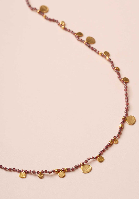 Necklace Smarties Short Garnet