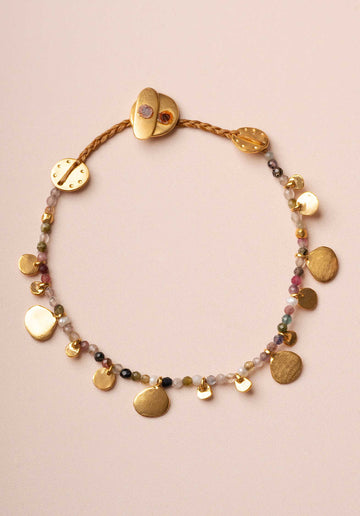 B24d-g Bracelet Smarties Stone Mix-Tourmaline