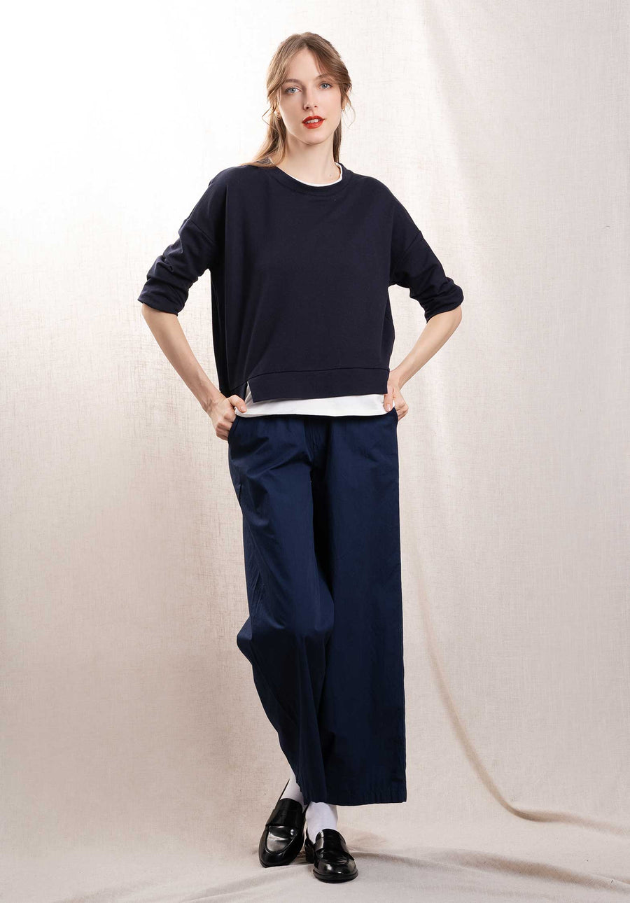 Sweatshirt A1895 Blu-Scuro