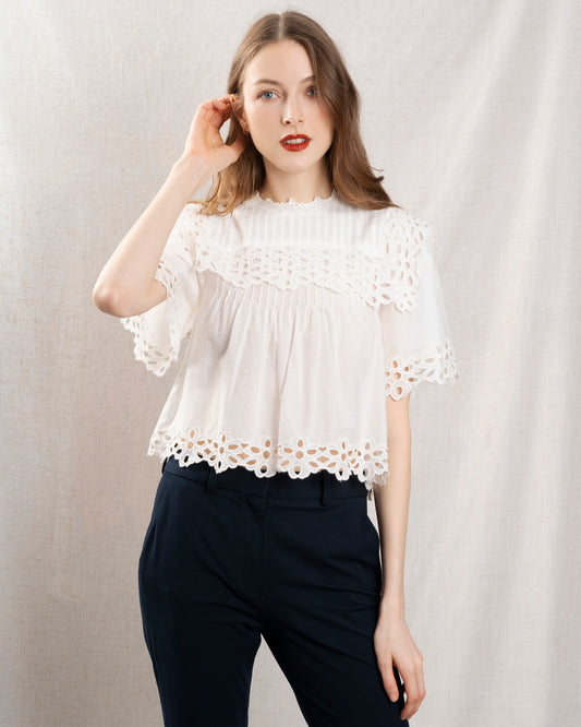 Blouse Ss26-079 White