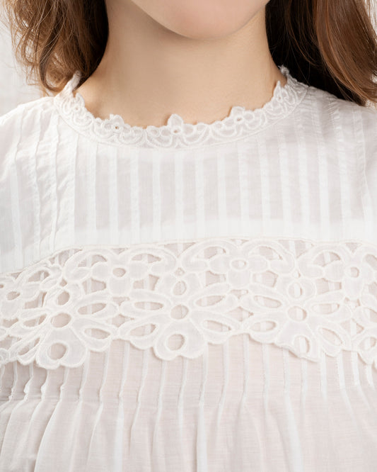 Blouse Ss26-079 White