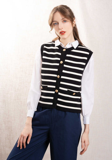 Vest Yp1544 Noir-Beige