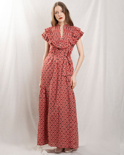 Dress Daytona Dress Red-Chain-Pattern
