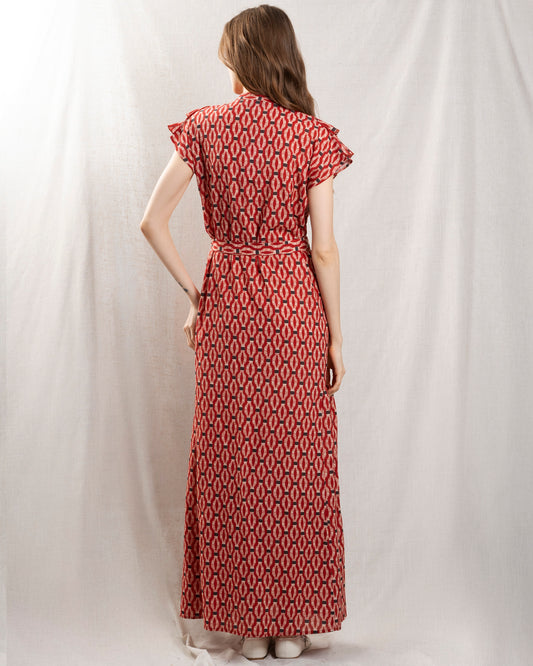 Dress Daytona Dress Red-Chain-Pattern