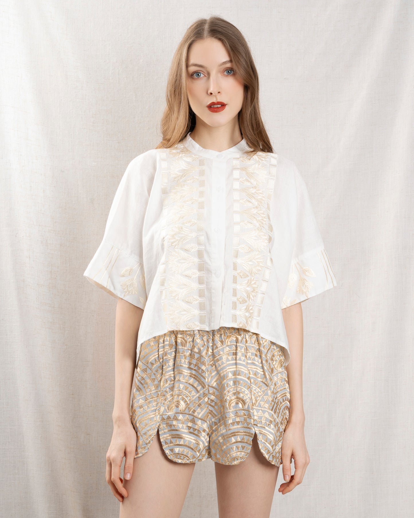 Shirt 2075047 White-Champagne