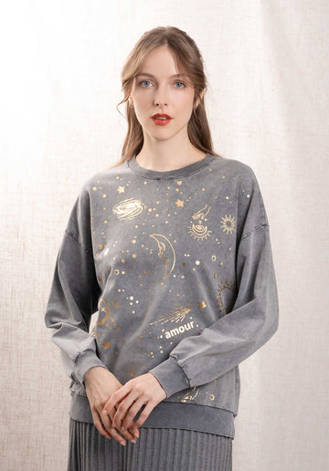 Sweatshirt 4629 Gris-Planete