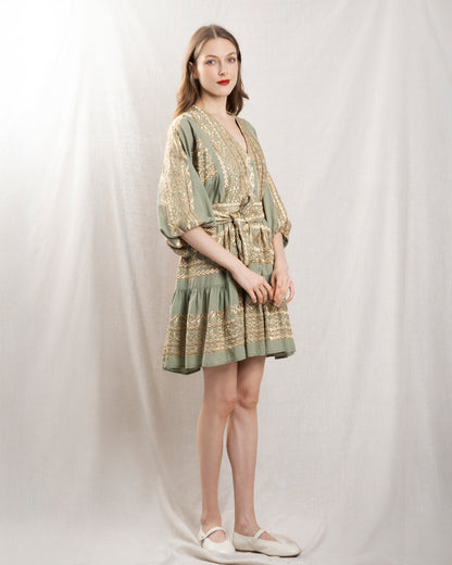Dress 3103069 Sage-Gold