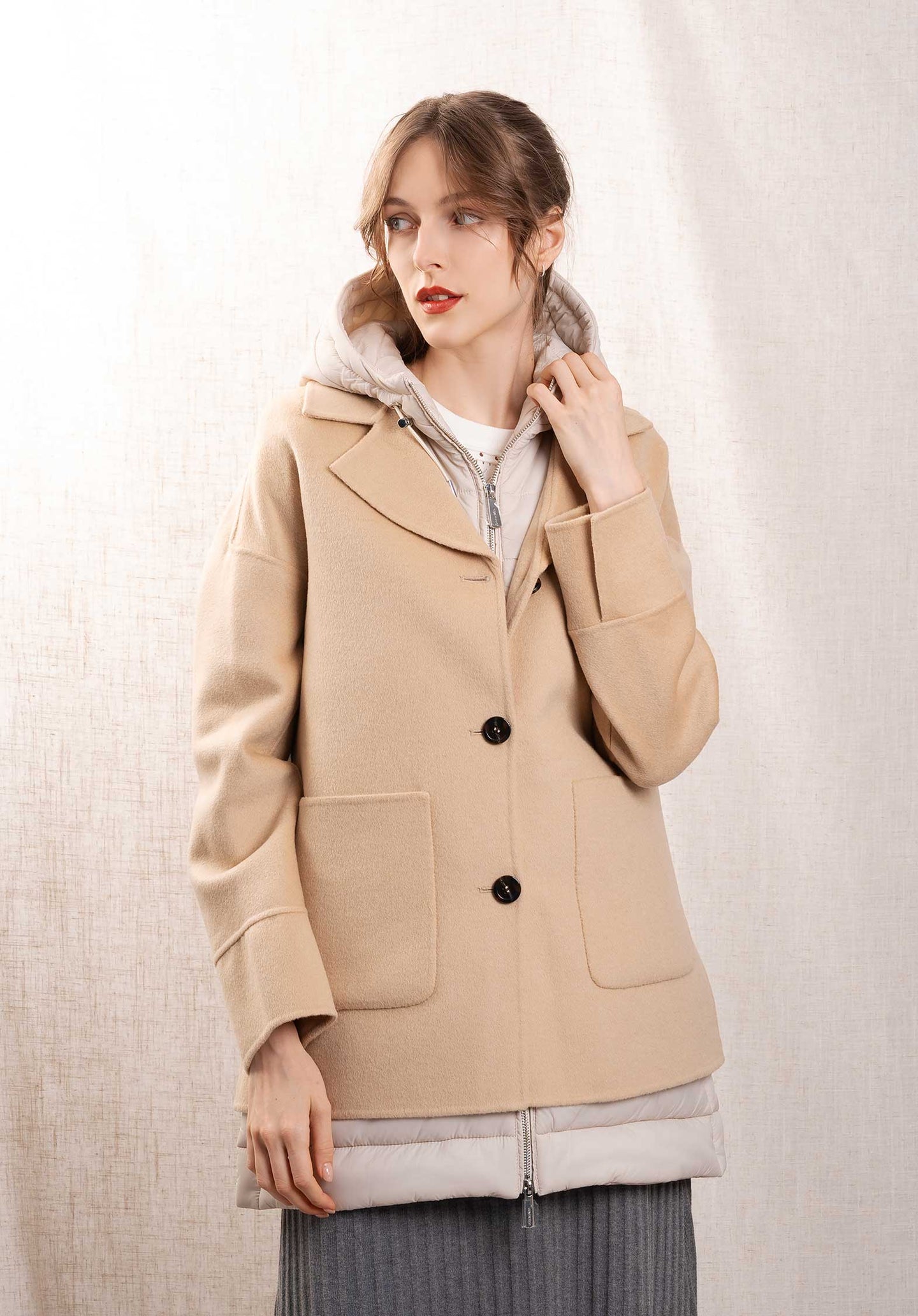 Coat Libra 0625-Dark-Beige