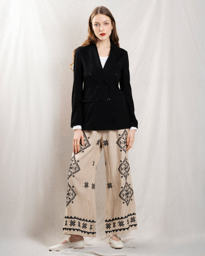 Pants 2141039 Beige-Black