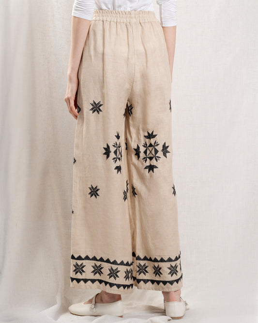 Pants 2141039 Beige-Black