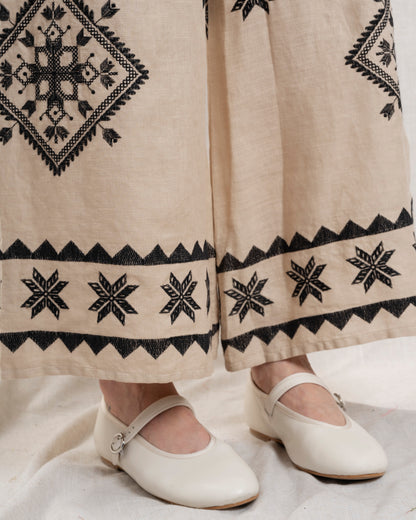 Pants 2141039 Beige-Black