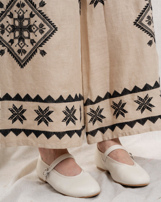 Pants 2141039 Beige-Black