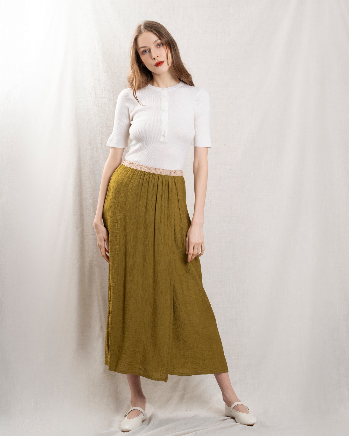 Women's Skirt Jasmina 100 Percent Cotton Poplin Lightweight - Pickles 08-Pickles