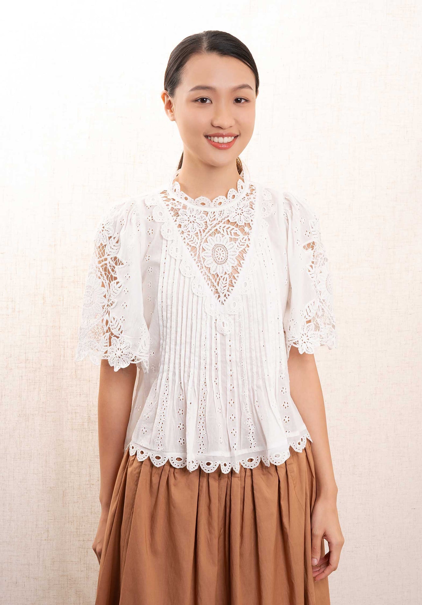 Blouse Marcella Lace Pf24-056 White